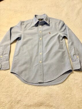 Polo by Ralph Lauren Boys Light Blue Button-Down Dress Shirt